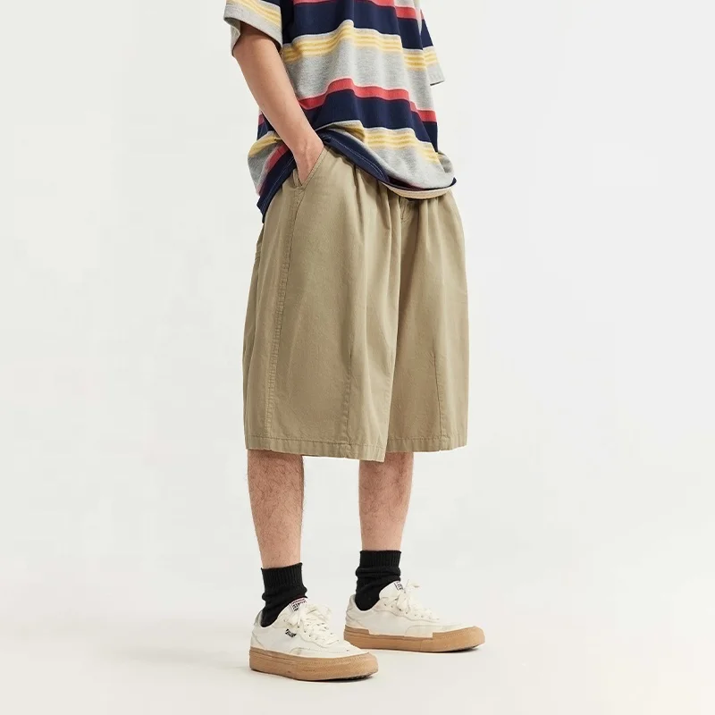 INFLATION Custom Garment Dye cargo shorts unisex Baggy Wide Leg customize cotton shorts