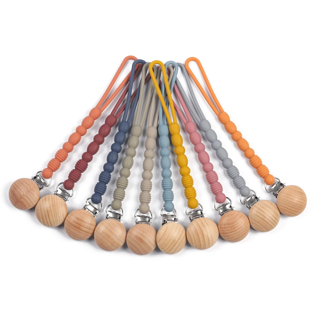 Newsun New Arrival Pacifier Clip Chain Silicone Teething Toys Baby Pacifier Holder Clips
