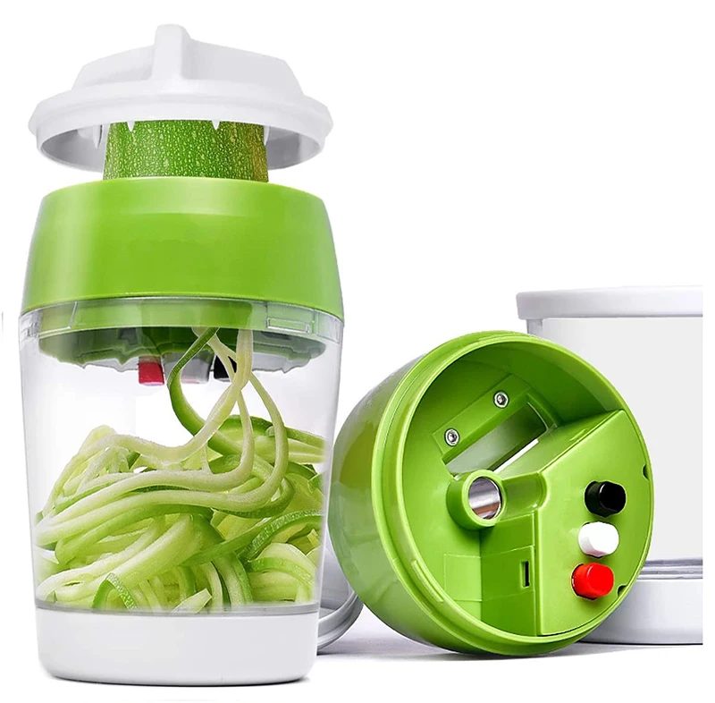 Amazon Tops sell Handheld spiralizer Vegetable Slicer 5 in 1 spiralizer Grater Slicer