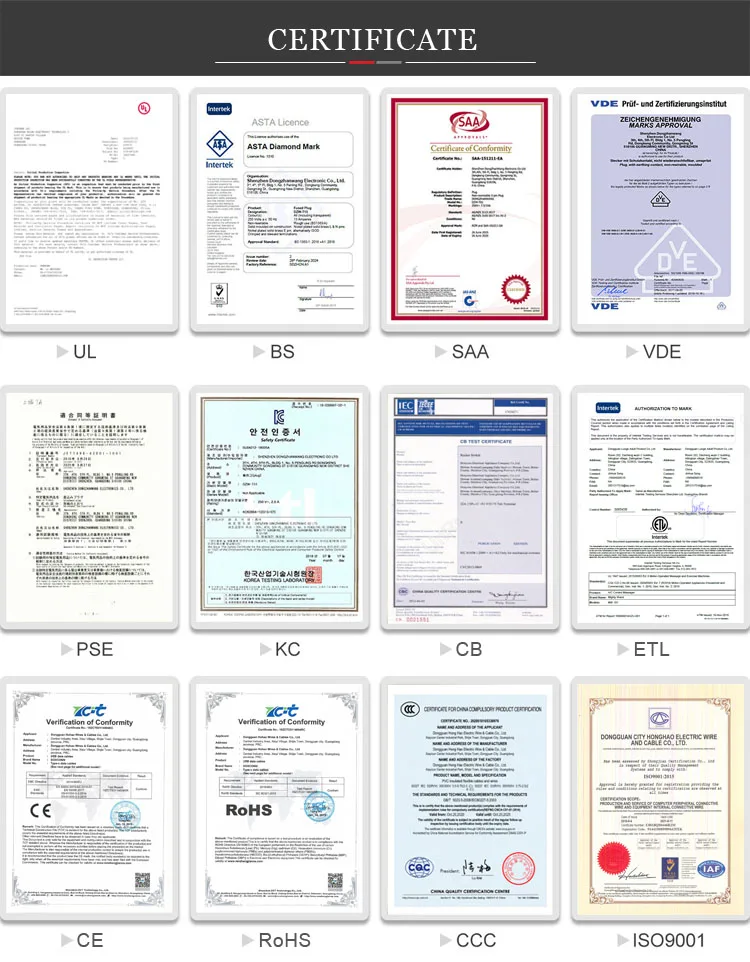 Customized AC cable 3in1 C13 C14 Power Cords with U Rings Terminal Rings power cable power splitter molex extension cable