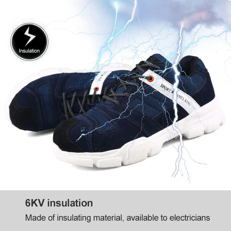 Breathable and deodorant labor insurance shoes European standard steel head anti-smashing stab safety shoes