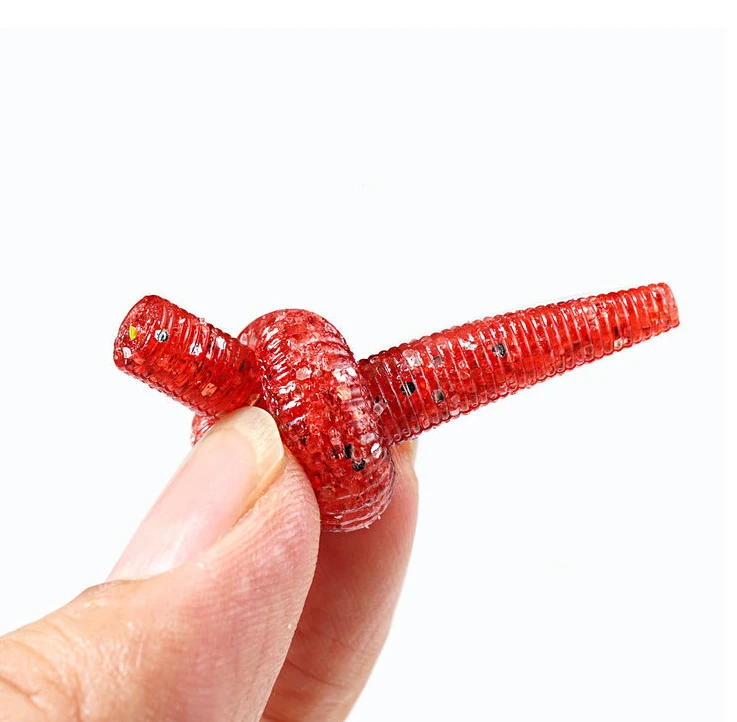 CASTSOON Newbility 8cm/2g  10.5cm/4g Glitter Fluorescent Soft Plastic Lures Bass Fishing Senko Grubs Worm Bait Fishing Lure