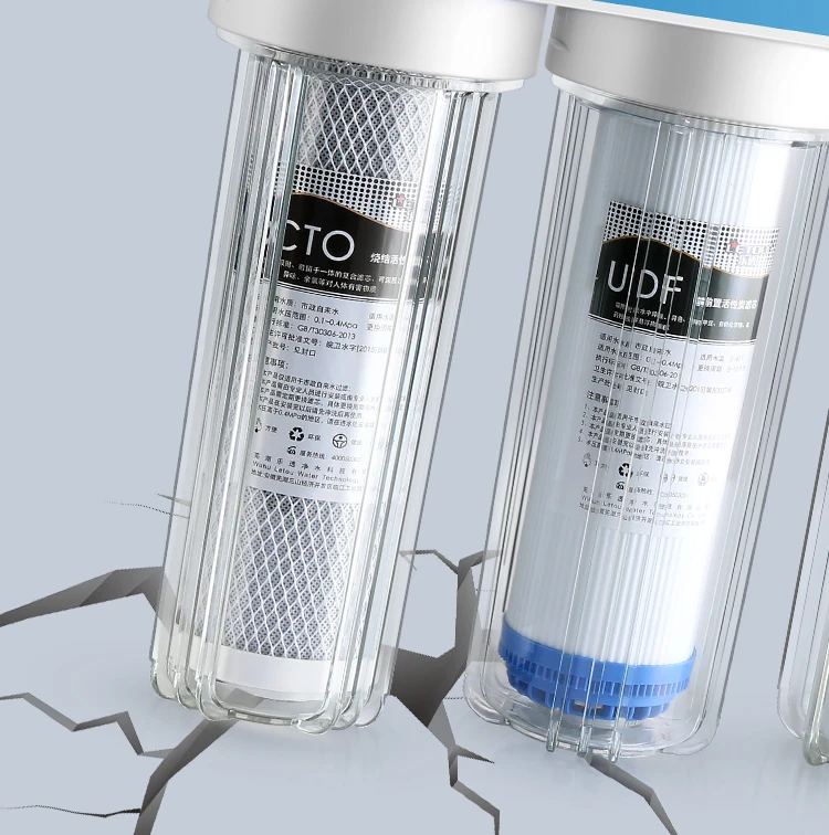 10 inch Home 3 Stage Alkaline Water Fitters Pre Water Filter System Ultrafiltration Membrane uf Water Purifier Filter