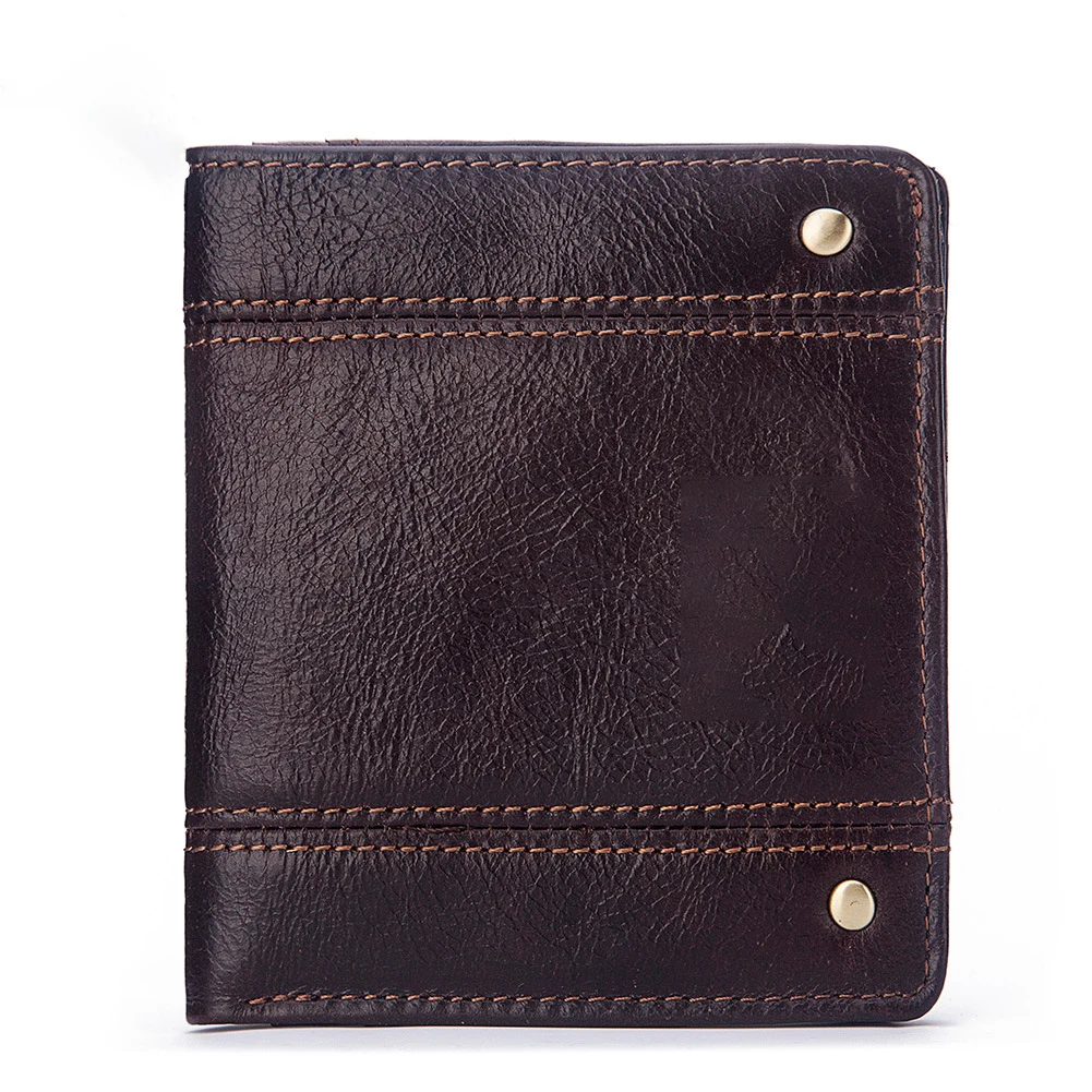 Новый тонкий мужской кожаный кошелек для монет с несколькими отделениями для карт Модный деловой мужской кошелек с держателем для карт короткий кошелек