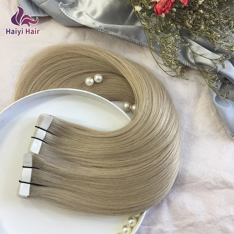 Russian Remy Virgin Tape Hair Extensions Double Drawn Tape In Human Hair Extensions