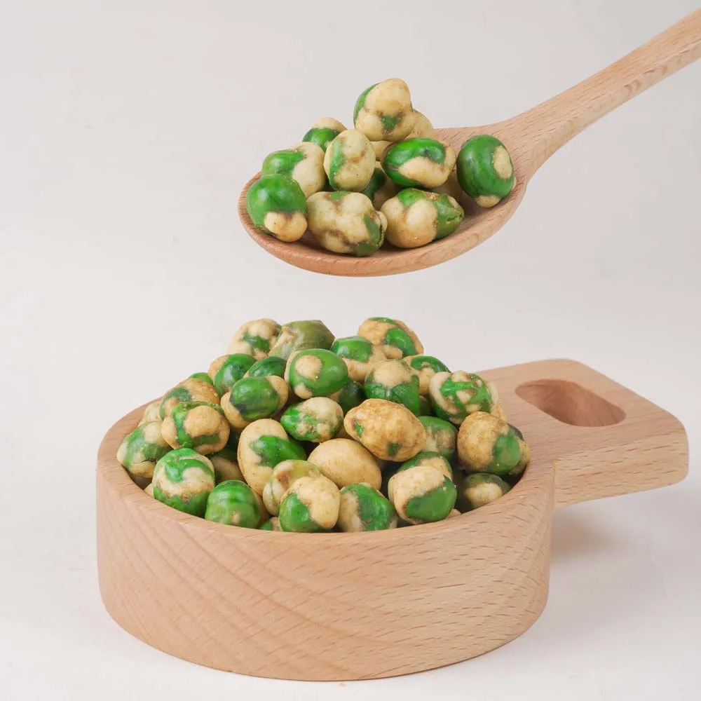 Factory Wholesale High protein and crispy Sichuan Chilli Peas Coated Green Peas Spicy Peas