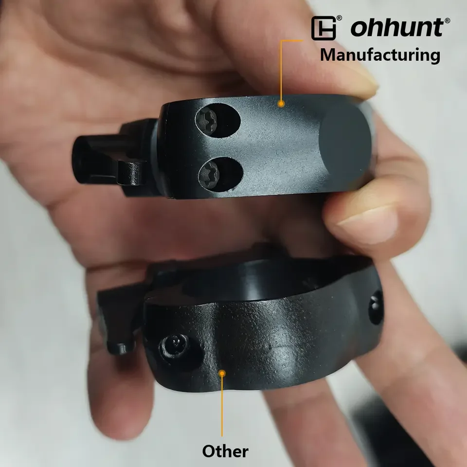 Ohhunt Optics Accessories CNC Machining Smooth Surface 20mm Base Med QD Steel 30mm Scope Rings Mount