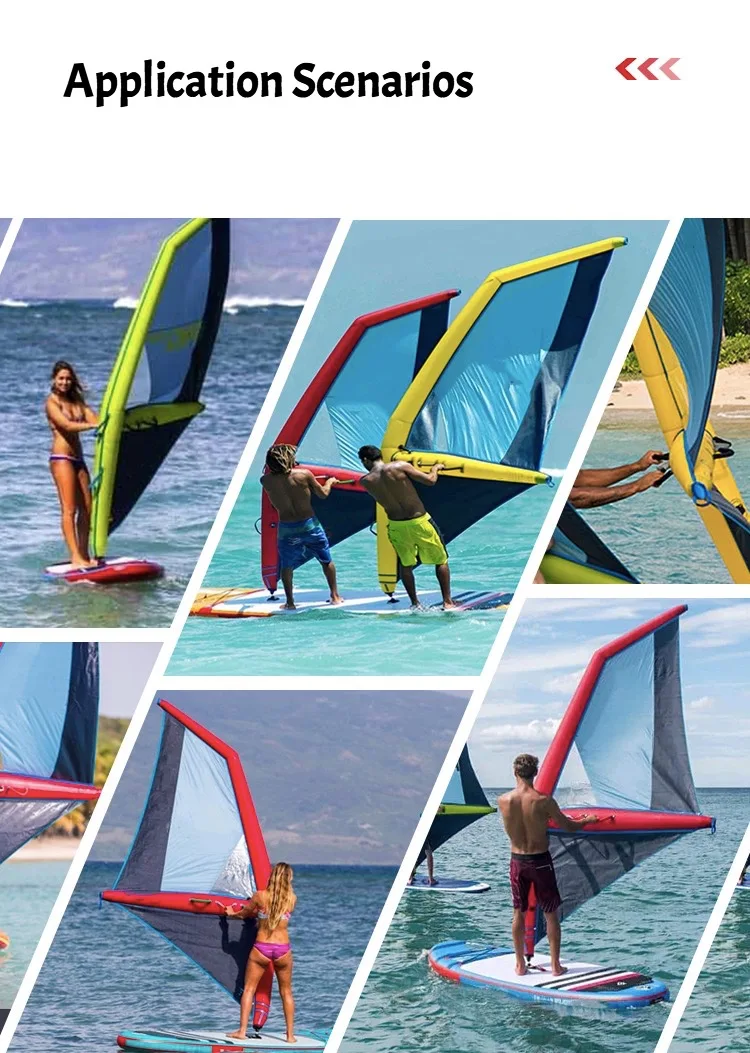 Custom Wing Harness Inflatable SUP Mast Foil Wind Surfing Sail Windsurf