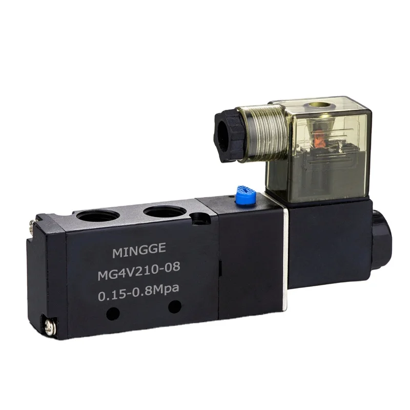 4V210-08 5/2 Way Pneumatic Solenoid Directional Valve 12V 24V 110V 220V Air Control Solenoid Valve Pneumatic Solenoid Valve