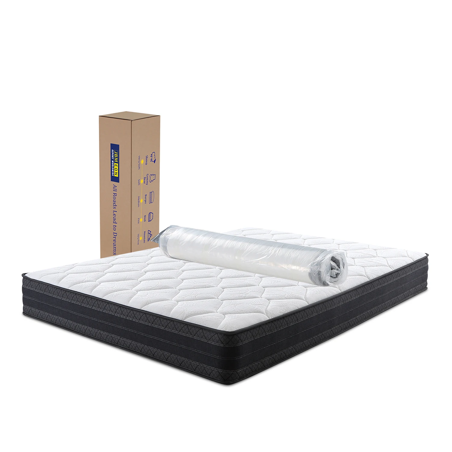 California Twin Hybrid Compress Spring massage Mattress King Queen Size Pocket Coil Mattress in a Box