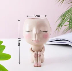 Wholesale resin vases cute girl body home decor vase