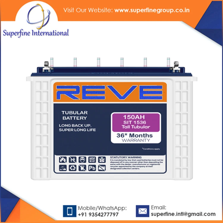 Reve Tubular Gel Batteries 12v Long Life High Quality 150AH Deep Cycle Tubular Battery Low Maintenance For Uganda