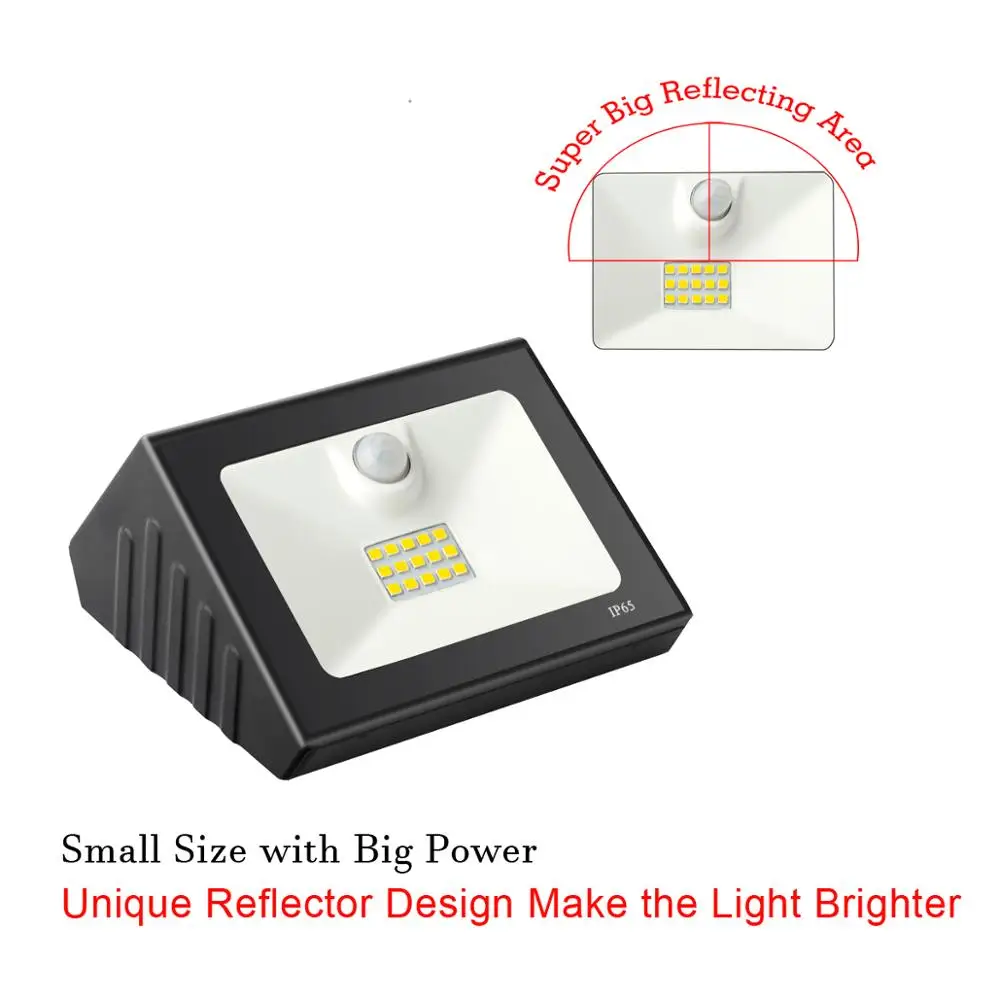 Night Light Solar Powered  LED Wall Lamp PIR Motion Sensor & Night Sensor Control Solar Light garden outdoor lighting