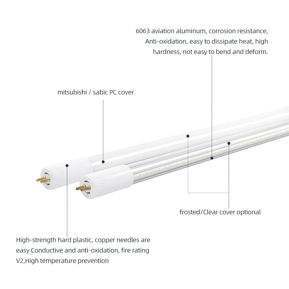 T5 Slim Design 16mm/Rotate Cap AC100-240V Input with Externaldriver 2ft 10W SAMSUNG LED Flicker