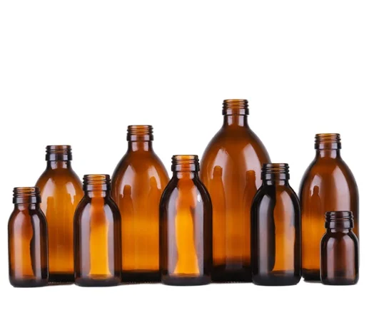 Laboratory 250 ml 500 ml 1000 ml 2000 ml amber chemical glass reagent bottle medical drug large glass bottle