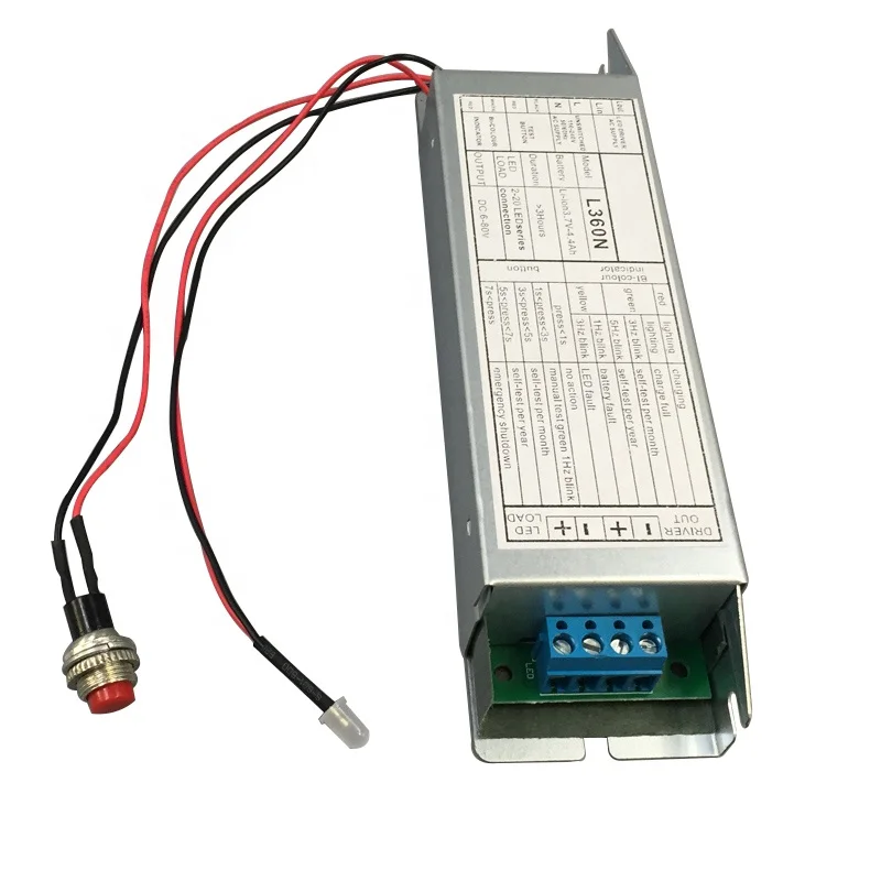 Emergency Power Pack Backup Module Kit LED Light Emergency Battery