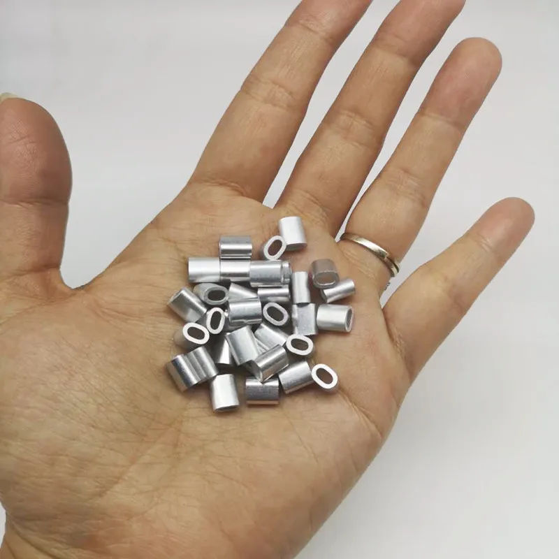 ferrules for cable 1.0mm Single Aluminum sleeves for Rigging Trace Leader Crimps,