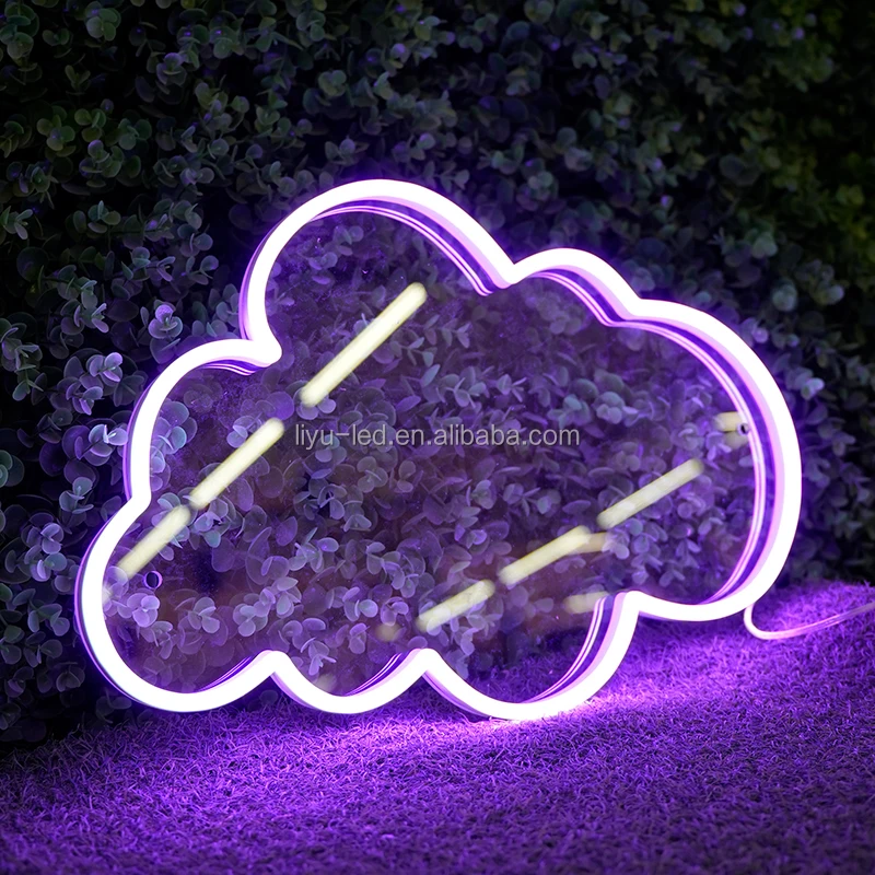 Blue neon cloud lights wall decor neon sign for bedroom