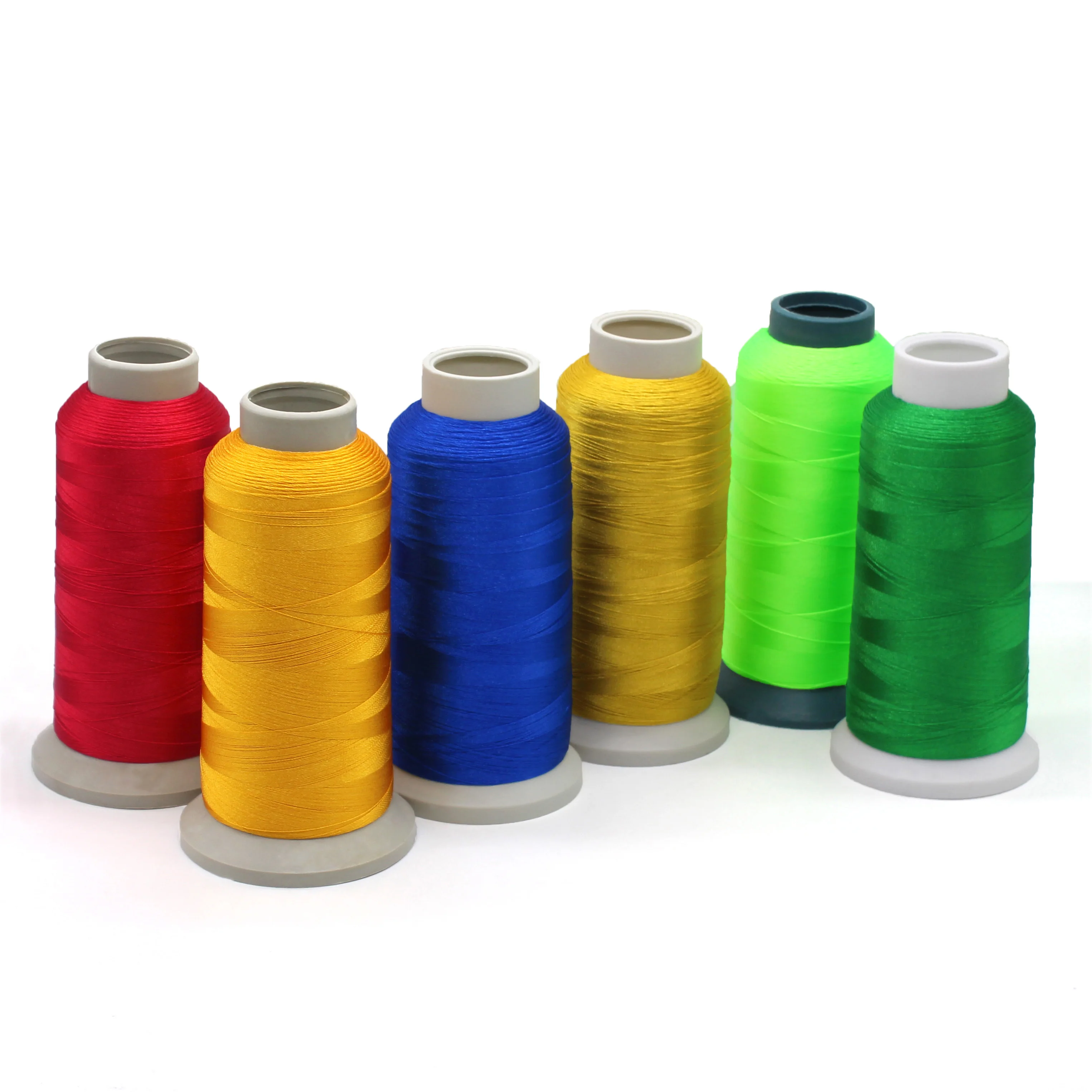 1000M 75D/2 120D/2 150D/2 200 Pcs Hand Embroidery Thread Polyester Bobbin For Made For Sale Skeins With Plastic Cone