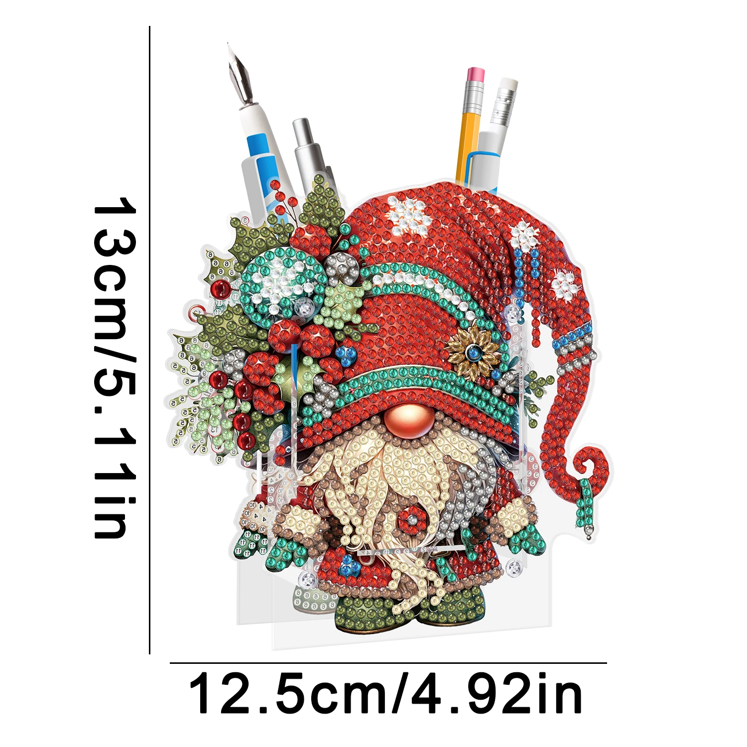 Christmas Desktop Ornaments Organizer Diamond Painting Pencil Holder Diamond Art Kits for Kids Adults