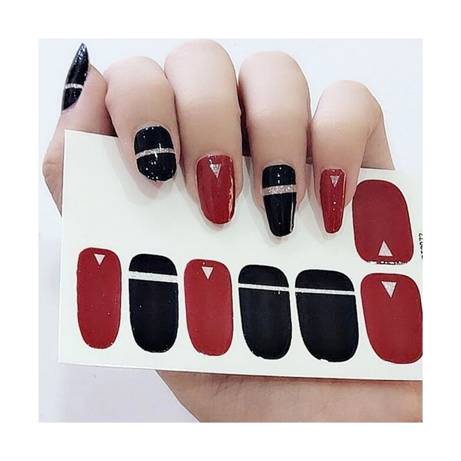 Золотая фольга, гель, блестящая наклейка для ногтей, экологически чистые наклейки, водонепроницаемые клейкие наклейки для ногтей, нажимайте на ногти со стразами