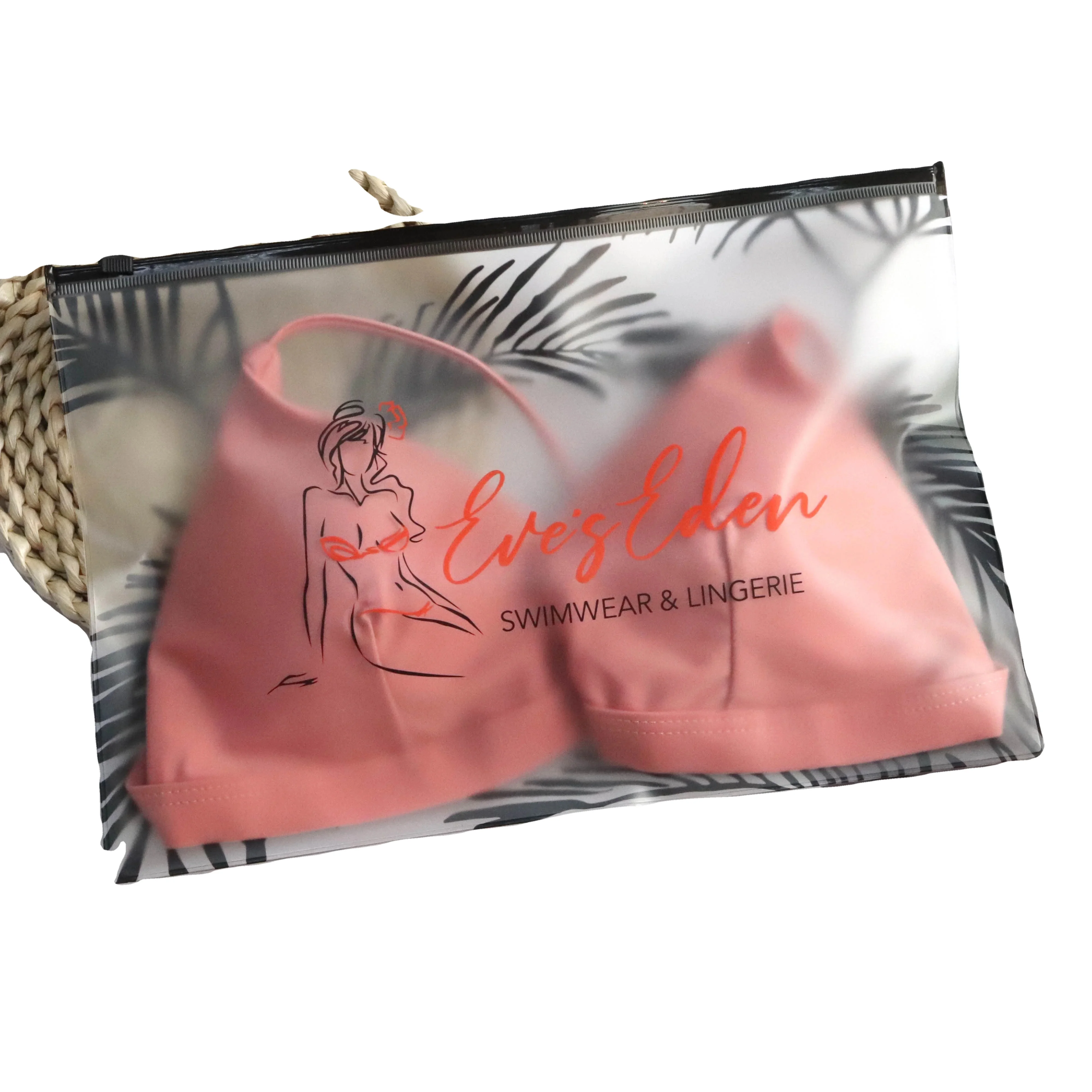 Custom recyclable luxury low price high quality full printing zipper bag with logo to packaging clothes