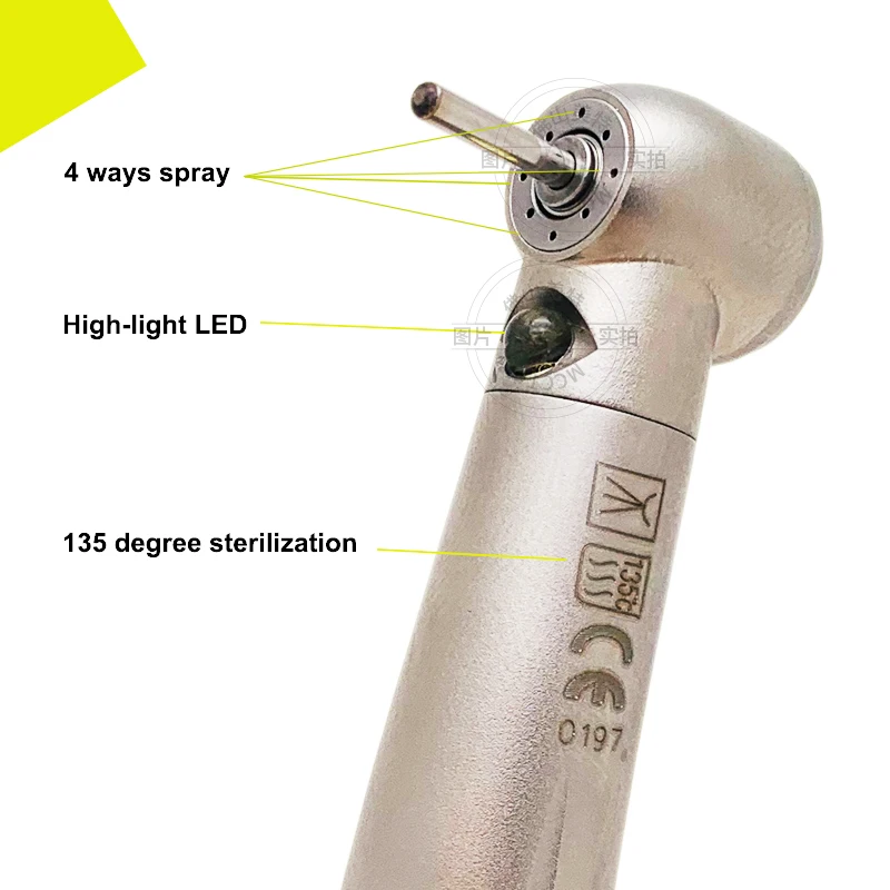 Стоматологический наконечник Японский керамический PA-NA подшипника плюс кнопка Светодиодный Стандартный высокоскоростной воздушная турбина контрас угол