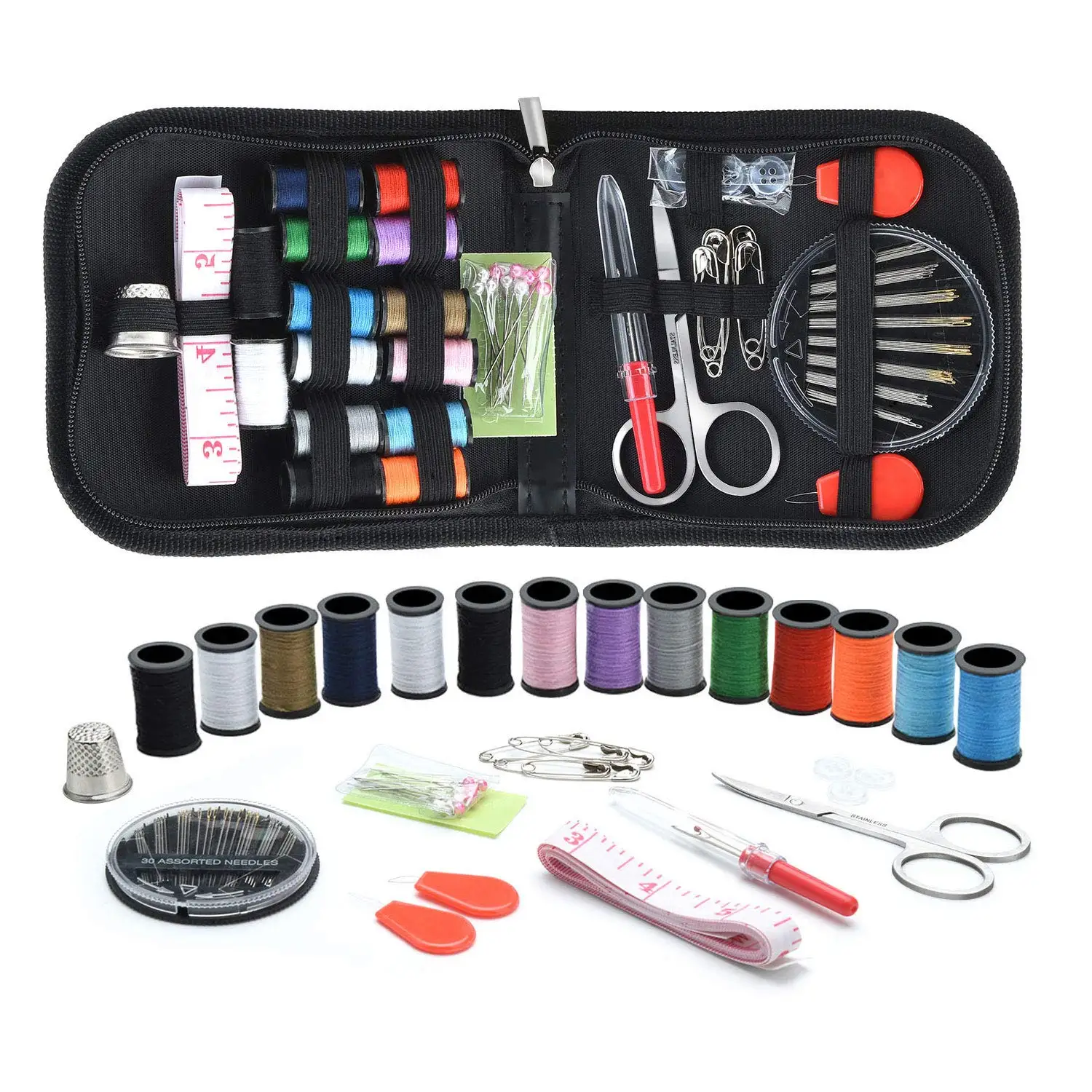 98pcs Sewing KIT DIY Sewing Supplies with Sewing Accessories Portable Needle and Thread Set for Beginner