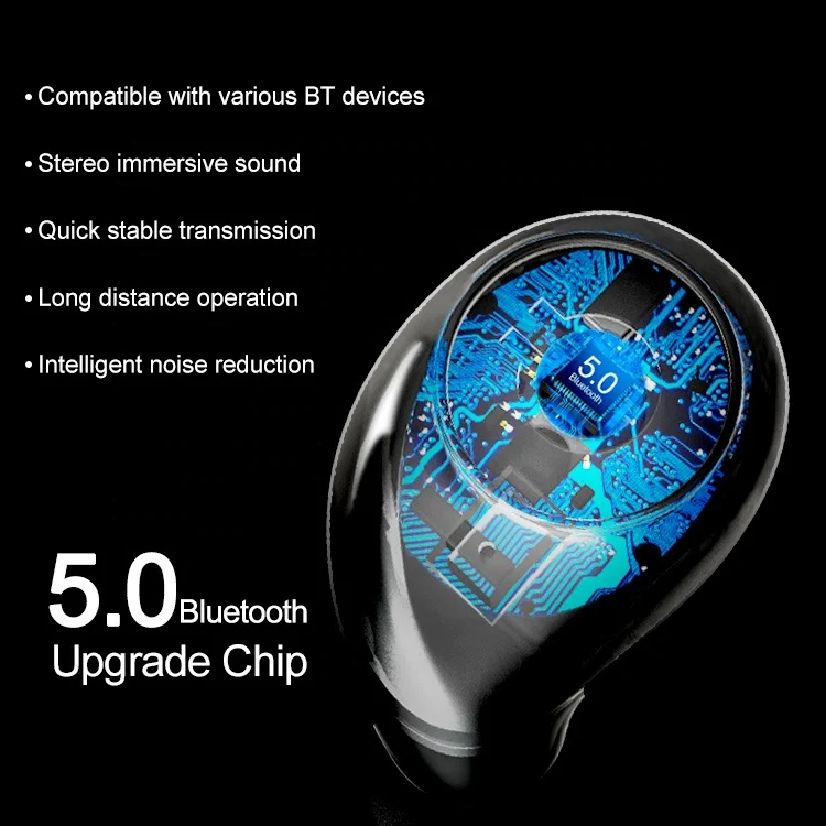 Трендовые Новые водонепроницаемые спортивные наушники-вкладыши Handfree Bluetooth настоящие стерео наушники с шумоподавлением TWS