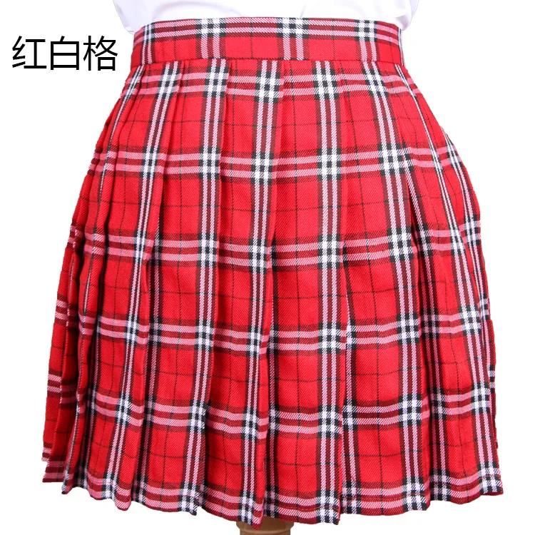 Wholesale popular japanese pleated tartan school uniform short skirt for girls