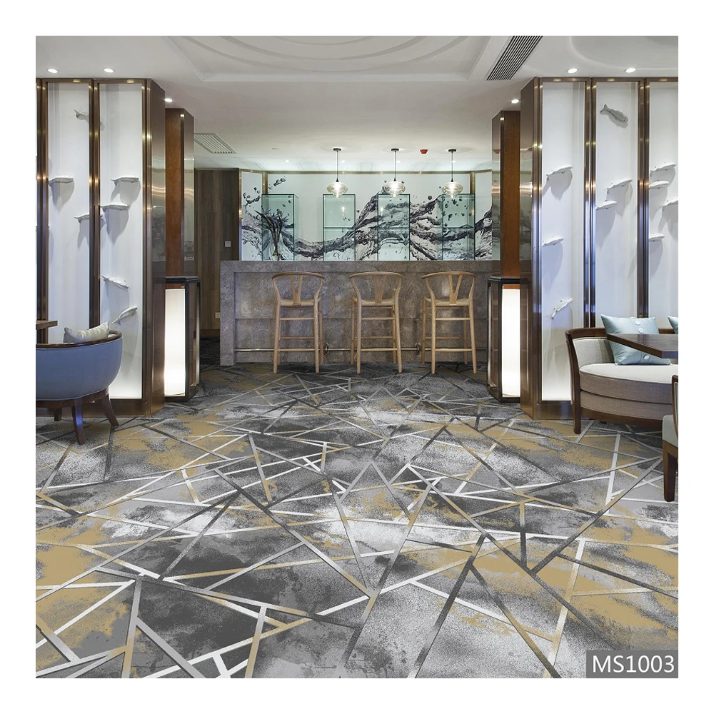 Manufacture Customized Modern Nylon Printed Anti-Slip Carpet Roll Wholesale Teppich Passage Floor Carpet For Hotel Corridor