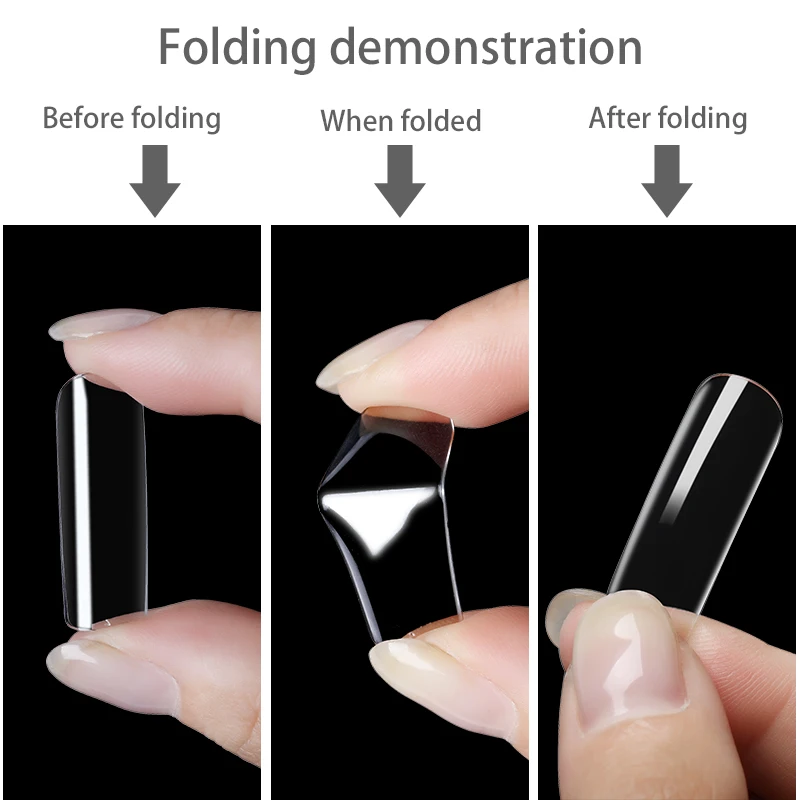New Technology 240pcs/Box False Coffin Nails Ballerina Long Clear Nails Art Tips Flat Shape Full Cover Manicure Nails
