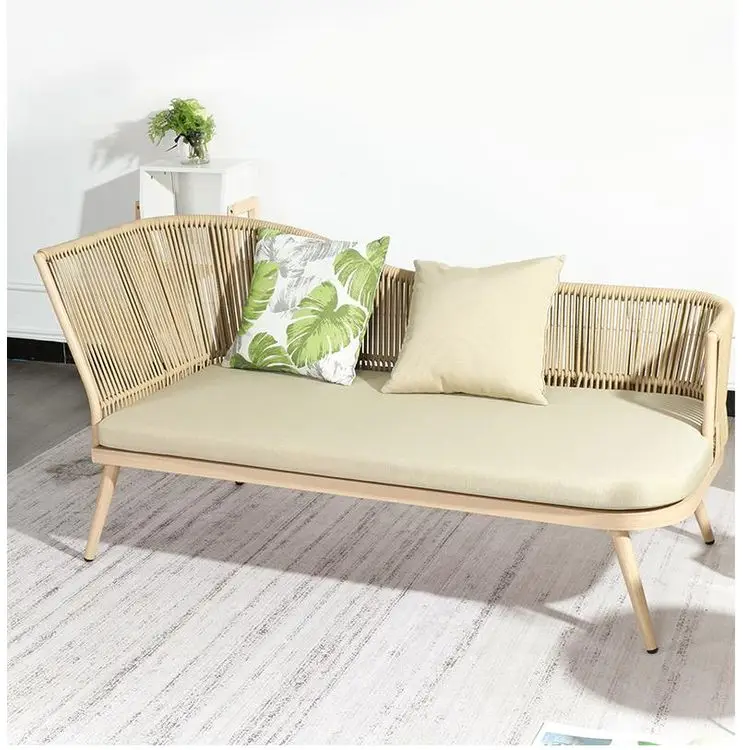 New Wholesale Rope Nordic Rattan Aluminium Patio Set Garden Funiture Outdoor Sofa