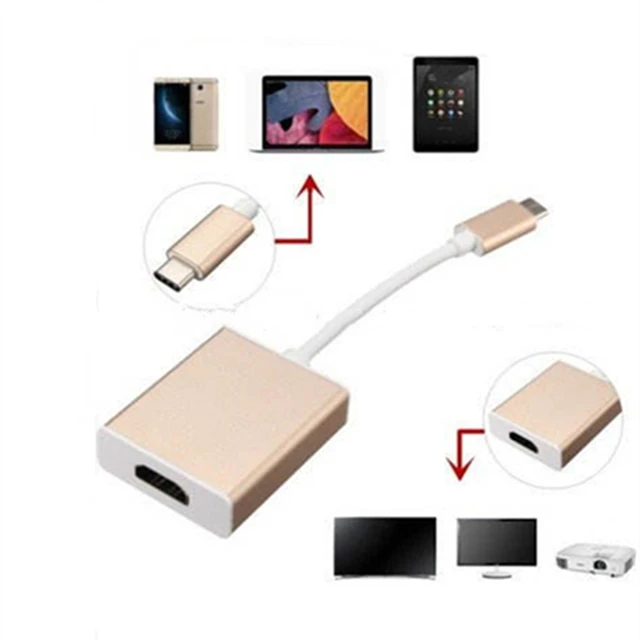 Kuyia High quality USB 3.1 Type C to HDMI Adapter USB C Male to HDMI 1080P HDTV Adapter for MacBook HP