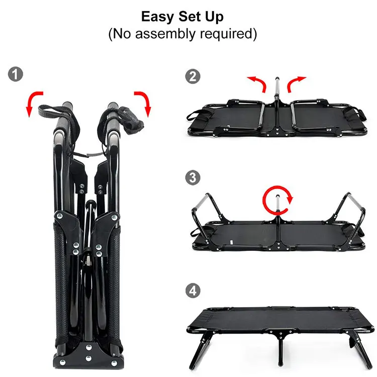 Folding Dog Cots Metal Frame Elevted Dog Bed Camping Opp Bag Solid Bed Accessories Hand Wash Bed Mats 120-150kgs 500pcs