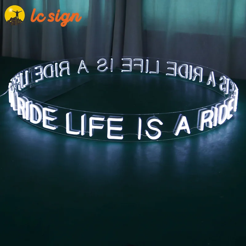 Ceiling Round Square Led Neon Sign,Acrylic Neon Sign,2V round led neon signs bar decoration
