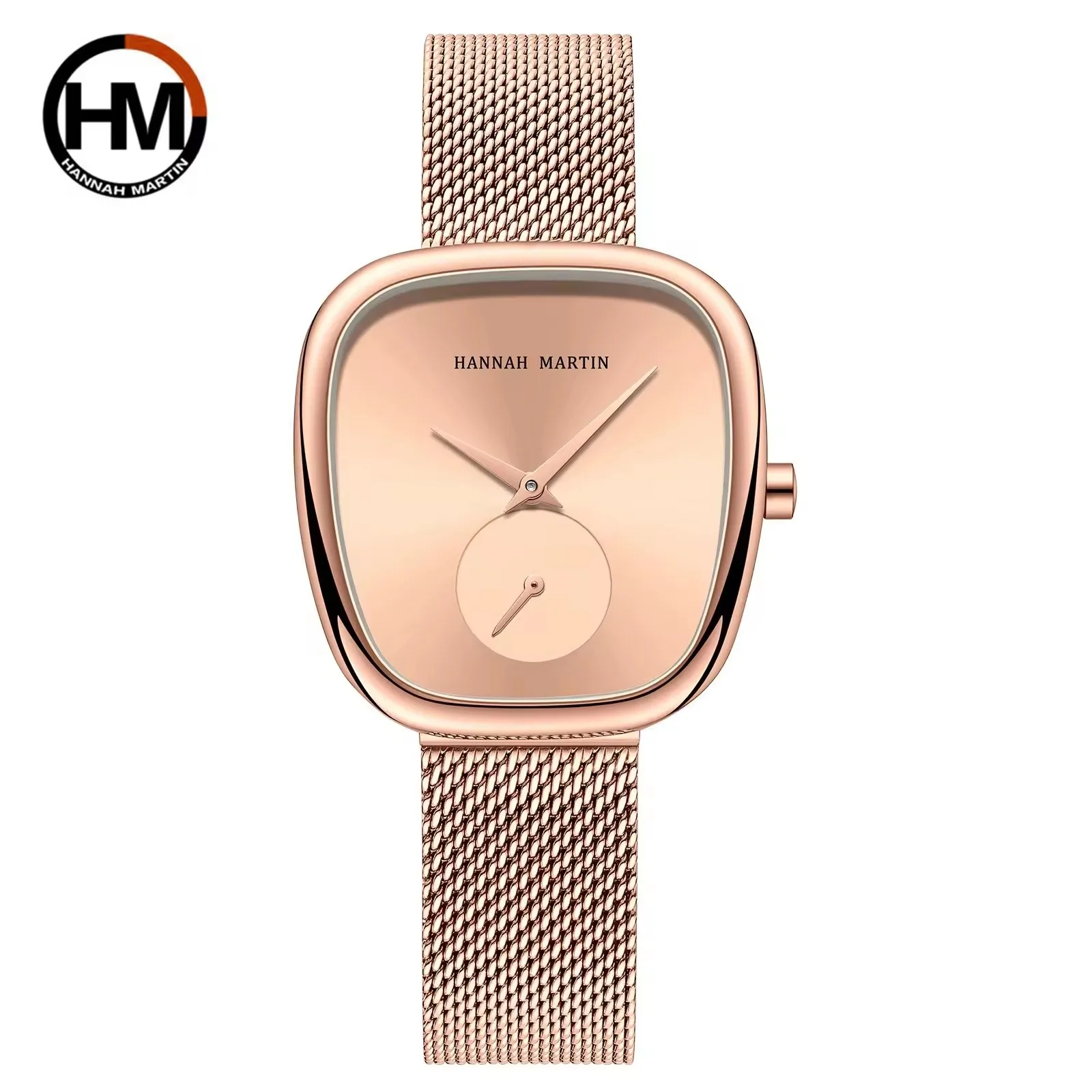 Hannah Martin 1251 Women Watch Japan Quartz Movement  Fashion Waterproof Rose Gold Stainless Steel Ladies Bracelet Watch Reloj