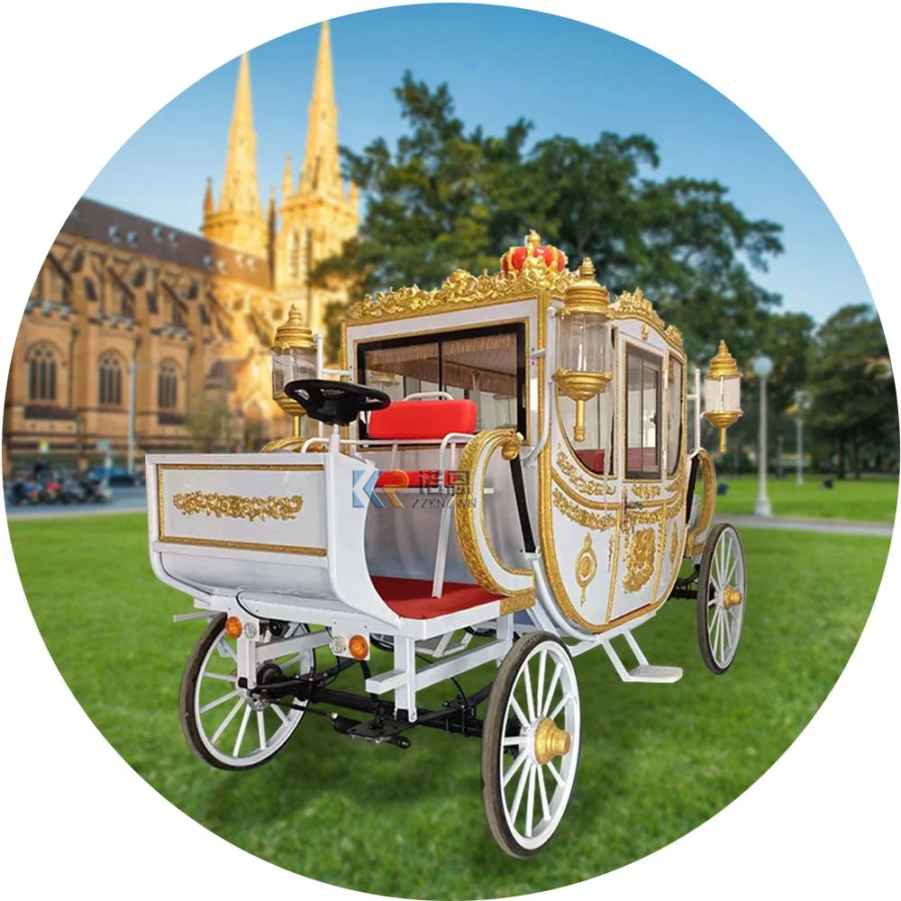 Good Quality European -Style Horse Carriage Wedding Scenic Tourist Electric Retro Horse Carriage Outdoor Business Exhibition