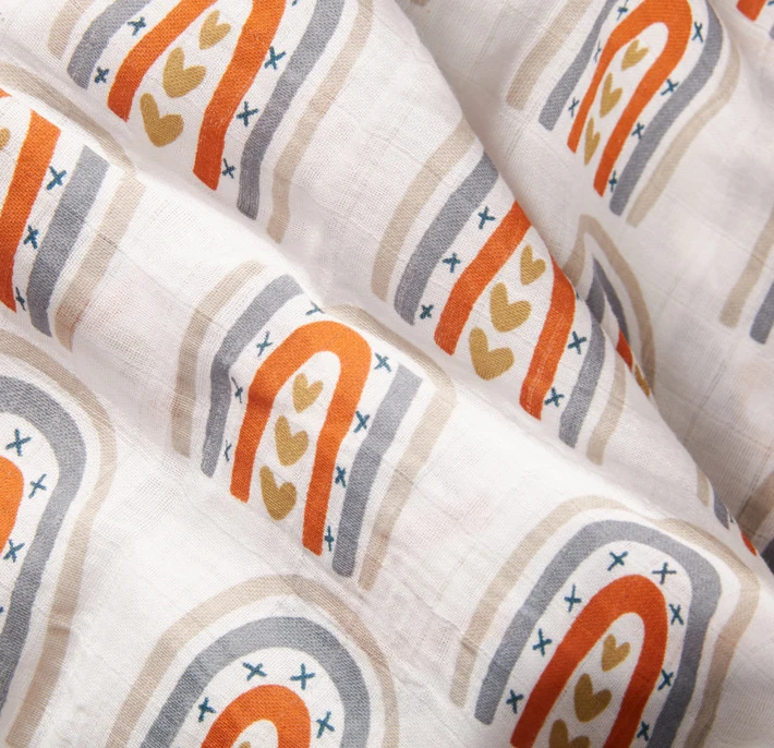 Custom pattern Cartoon wholesale double layer muslin swaddle super soft cute quilt babi baby blanket cotton for newborns baby