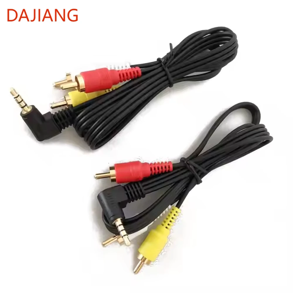 DAJIANG OEM настраиваемый 3 5 мм до RCA штекер к Стерео Аудио Видео Мужской кабель AUX на AV видеокамера