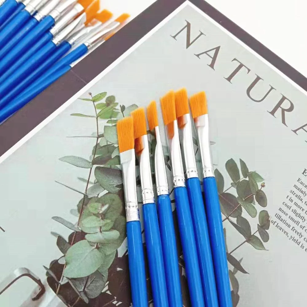 Small Fine Nylon Hair Line Paint Brushes Flat and Point For Drawing Watercolor Brushes Paint Brushes Pen for Children Art