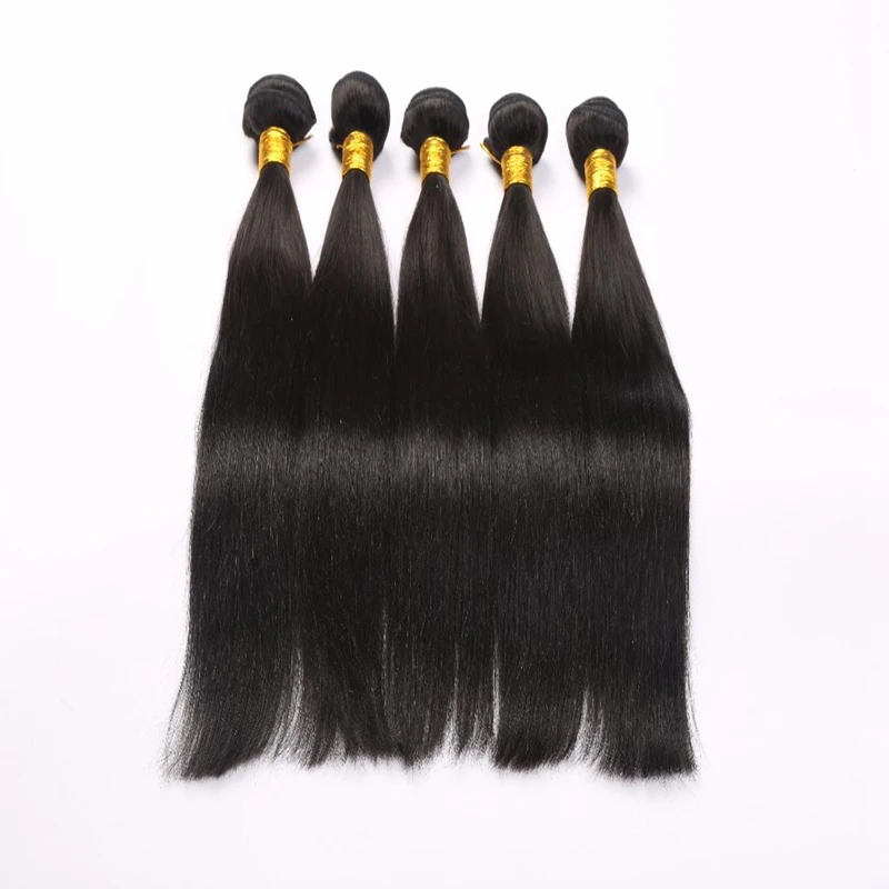 Alibaba Stock 20 inch Natural Color Hair Weft  Straight Virgin Brazilian Human Hair Weaving