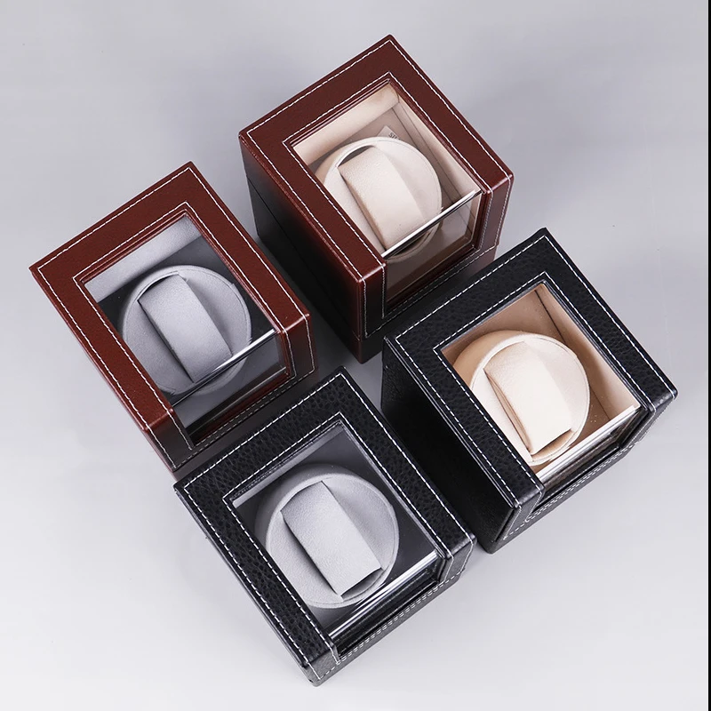 Brand Luxury Mechanical Wrist Watch Storage Organizer Watch Box Holder Display Automatic Watch Rotating Winder Gift Box
