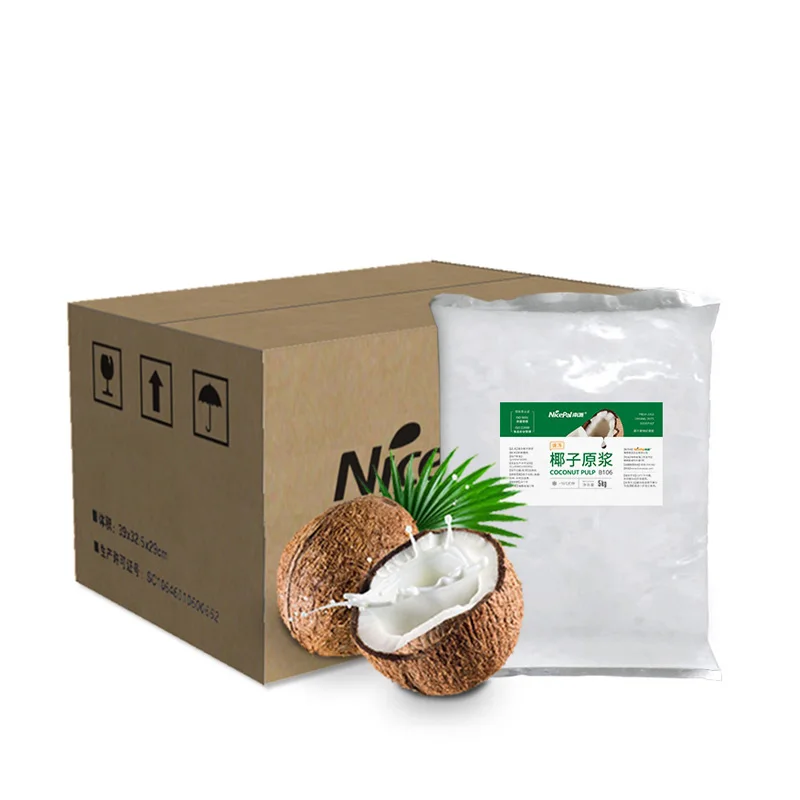 ISO certificate/Pure natural quick frozen coconut milk/coconut pulp from factory