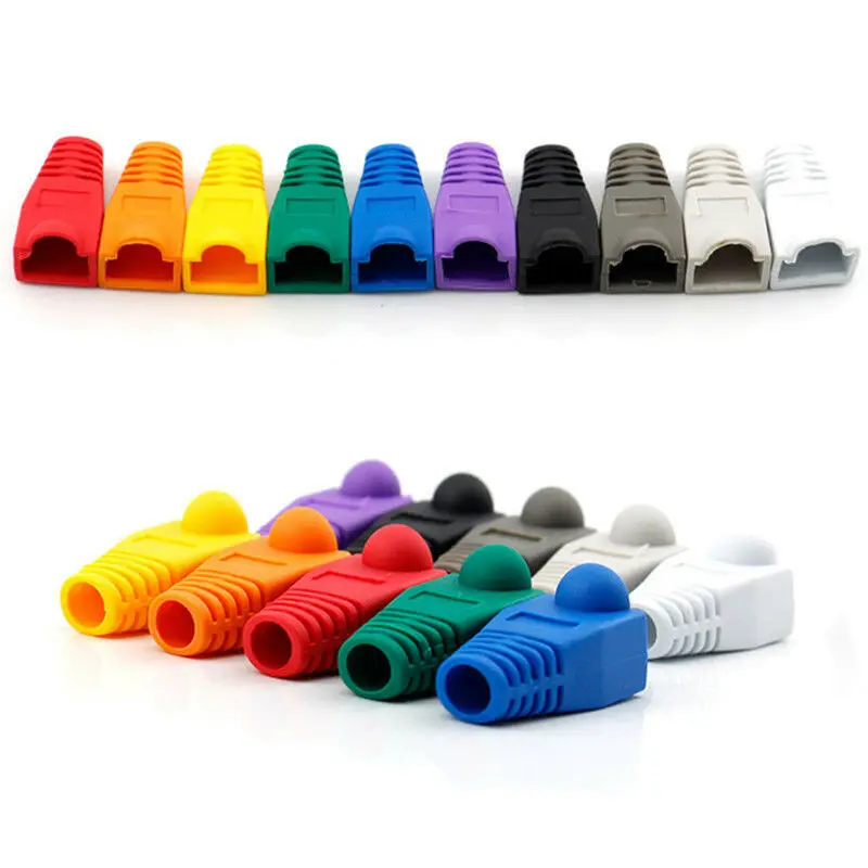 RJ45 Cap Connector Cat5E Cat6 Rj45 Plug Cap Network Cable Strain Relief RJ45 Protect Boots