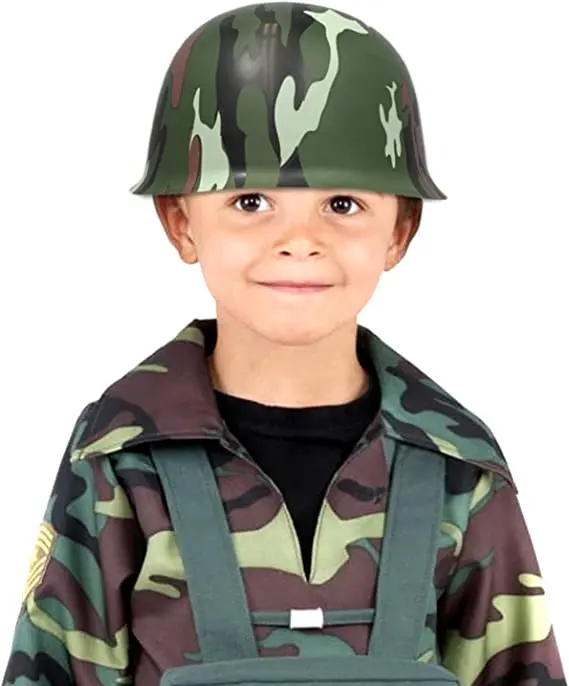 Hot selling army Helmets for Kids Plastic Camouflage Hats Soldier Helmet Party Favors Camo Costume Dress Up Hat