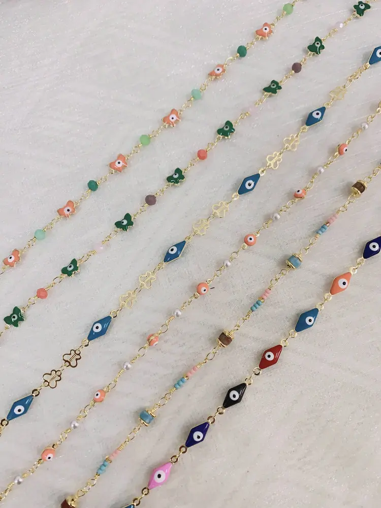 Новый! Эмалированная круглая цепочка из латуни