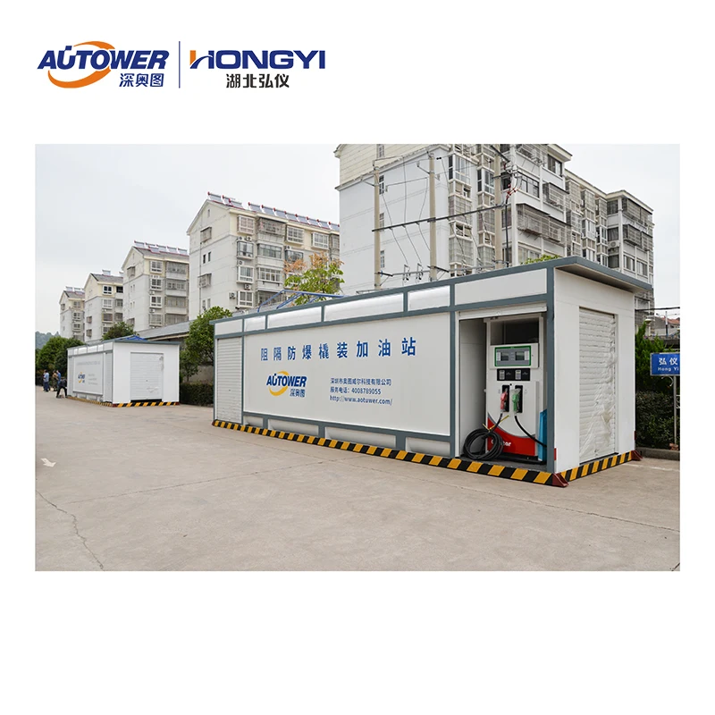 Double dispenser Fuel Container mobile filing station with storage tank Fuel dispenser Level gauge Gas detector for LPG/LNG