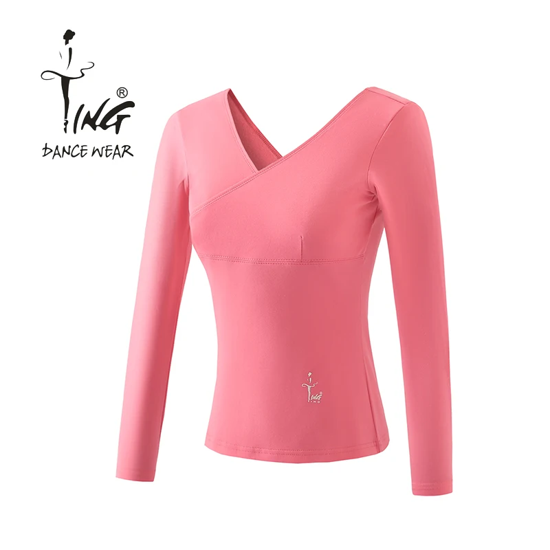 Custom dance tops Wholesale long-sleeved dance dresses for ballet practice wear cotton material custom colored