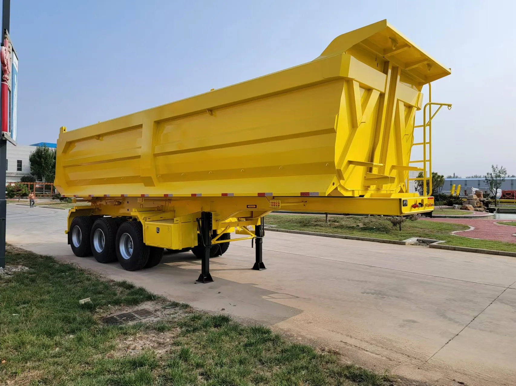 25 CBM 40T 3 fuwa bpw подъем передней оси NM450 HANDER box jost Hyva sosa задний опрокидной прицеп для Саудовской Аравии